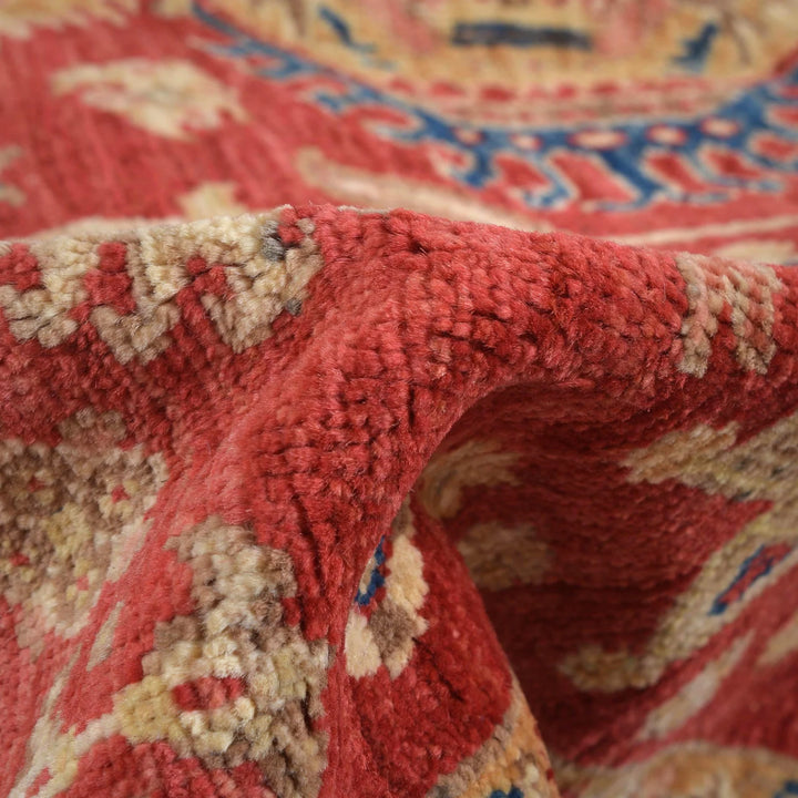 Red Afghan Serapi Rug 4' 7" x 6' 5" Hand-Knotted | No. AL77713