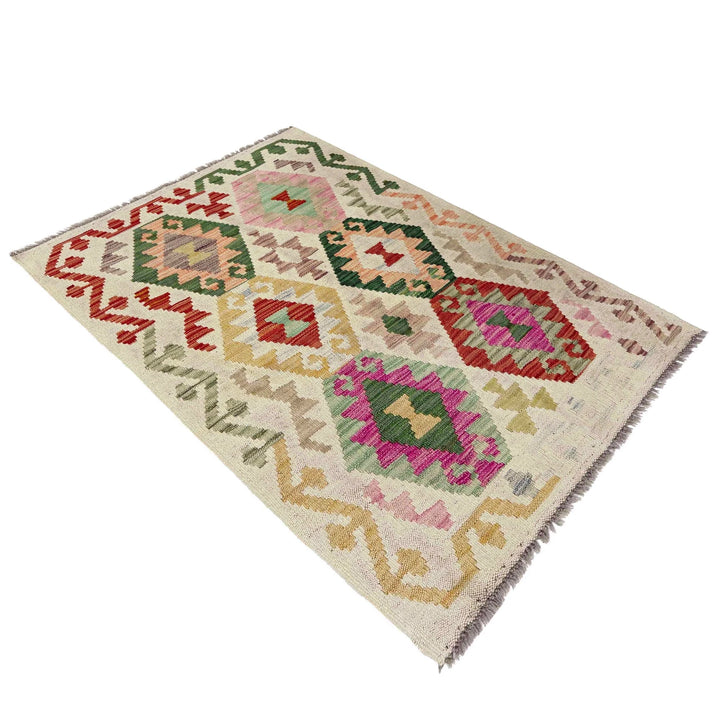 Afghan Kilim Rug 2' 7" x 4' 0" Flat-Weave | No. AL77814