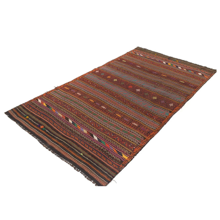 Afghan Laghari Kilim Rug 4' 4" x 8' 0" Flat-Weave | No. AL77874