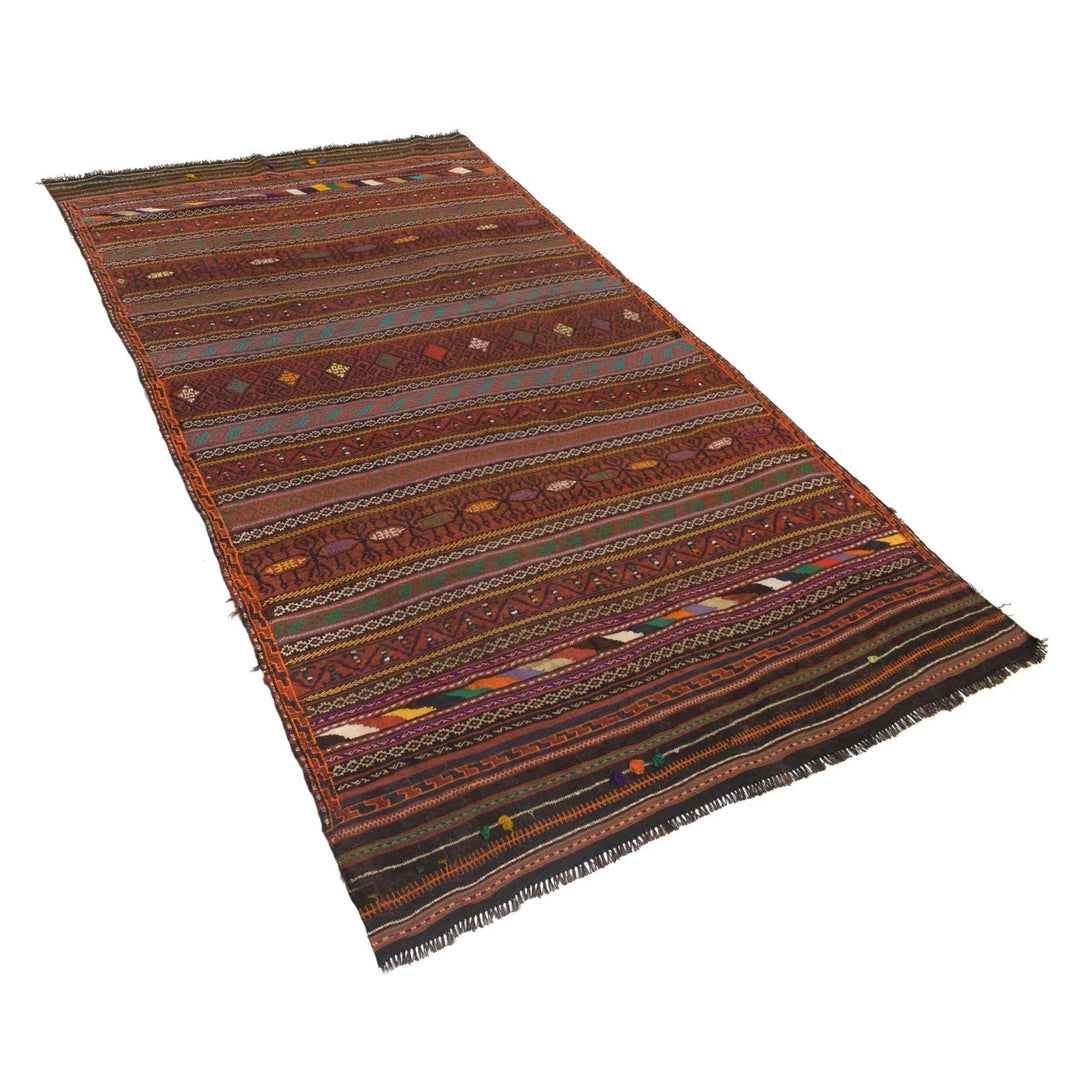 Afghan Laghari Kilim Rug 4' 4" x 8' 0" Flat-Weave | No. AL77874