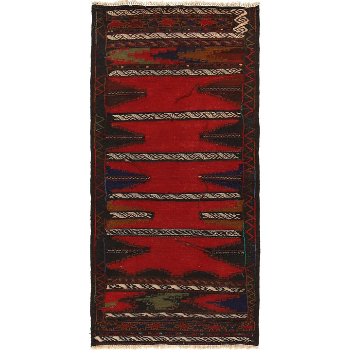 Afghan Table Sheet Runner 2' 3" x 4' 8" Flat-Weave | No. AL77971