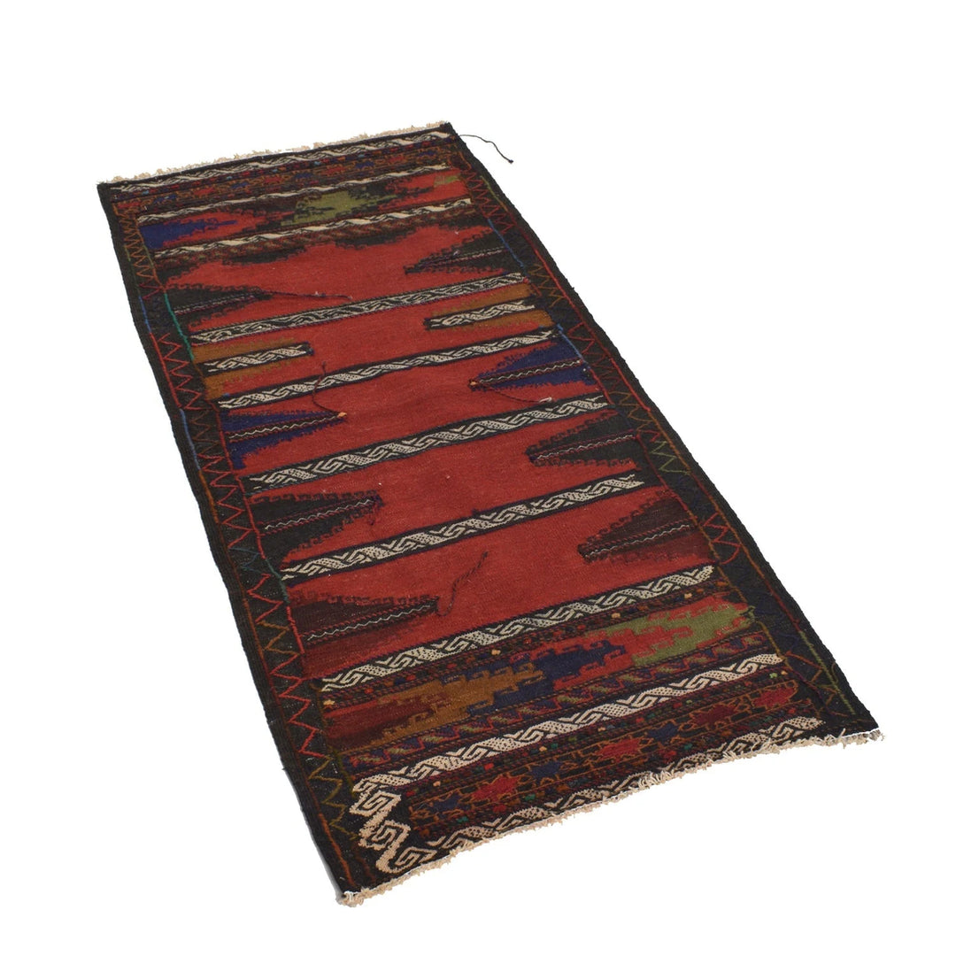 Afghan Table Sheet Runner 2' 3" x 4' 8" Flat-Weave | No. AL77971