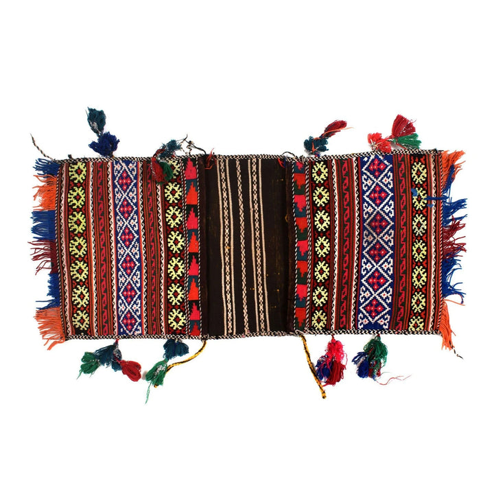 Afghan Khorjin Saddle Kilim Rug 1' 4" x 2' 9" Flat-Weave | No. AL78024