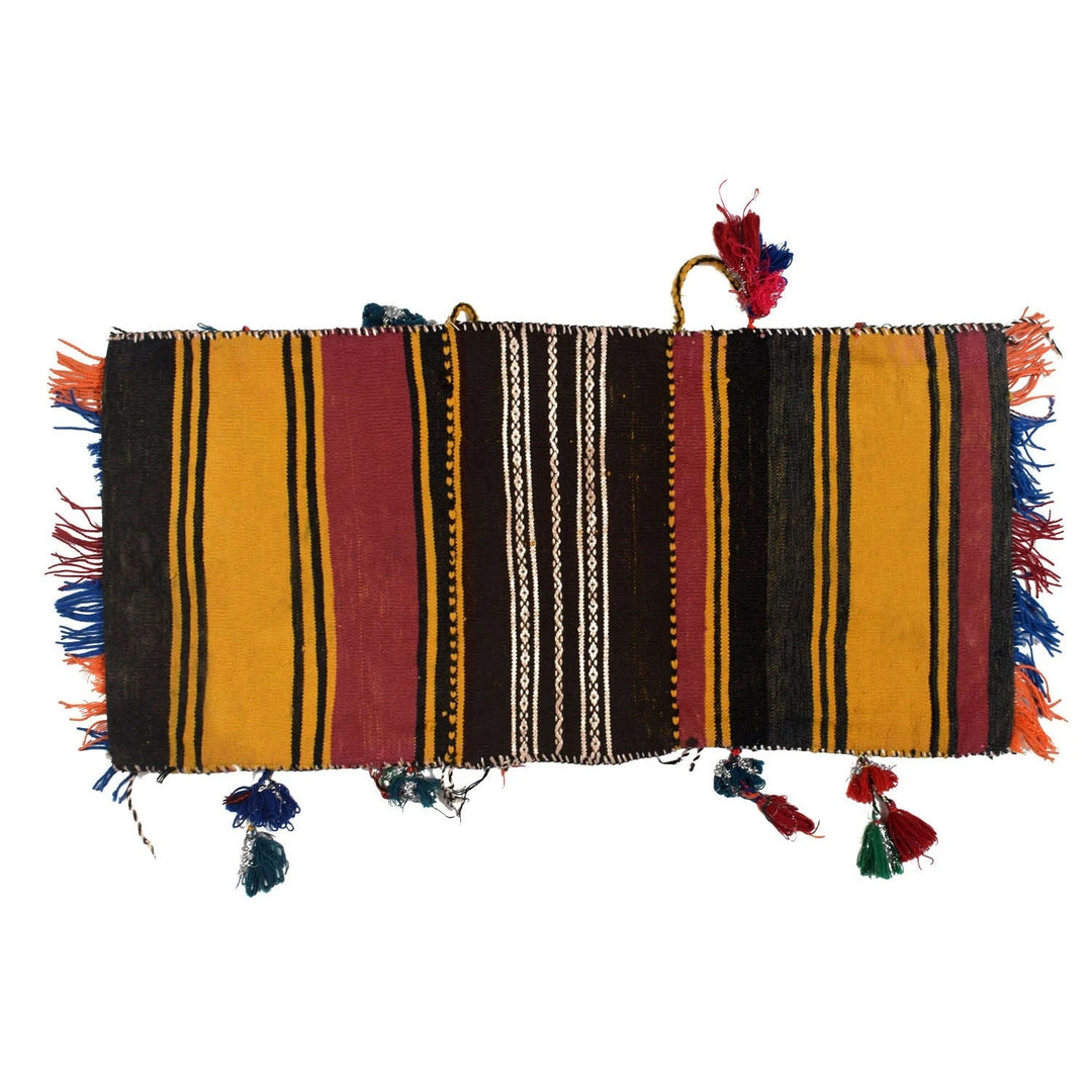 Afghan Khorjin Saddle Kilim Rug 1' 4" x 2' 9" Flat-Weave | No. AL78024