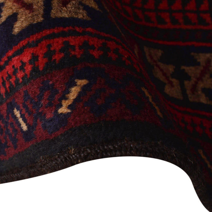 Red Afghan Prayer Rug 2' 10" x 4' 3" Hand-Knotted | No. AL78157