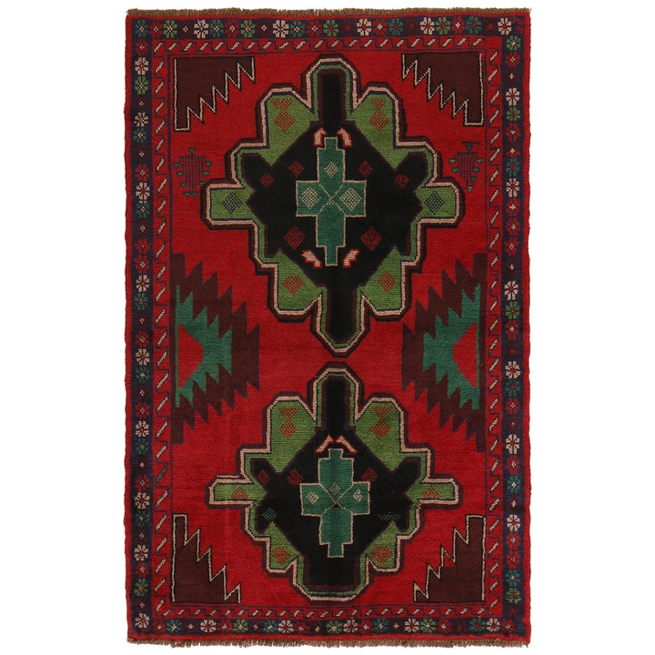 Afghan Baluchi Rug 4' 0" x 6' 2" Hand-Knotted | No. AL78242