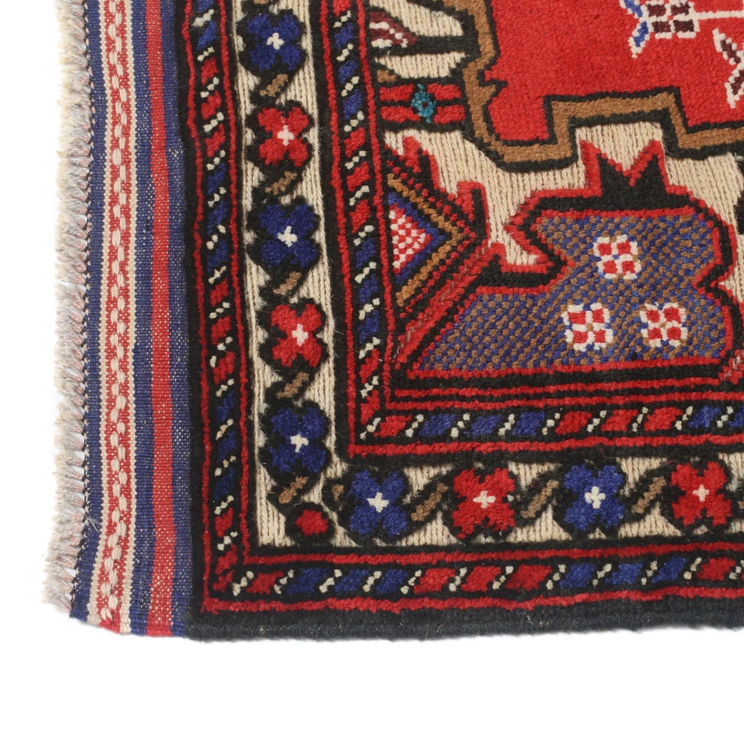 Afghan Baluchi Rug 3' 0" x 4' 6" Hand-Knotted | No. AL78255