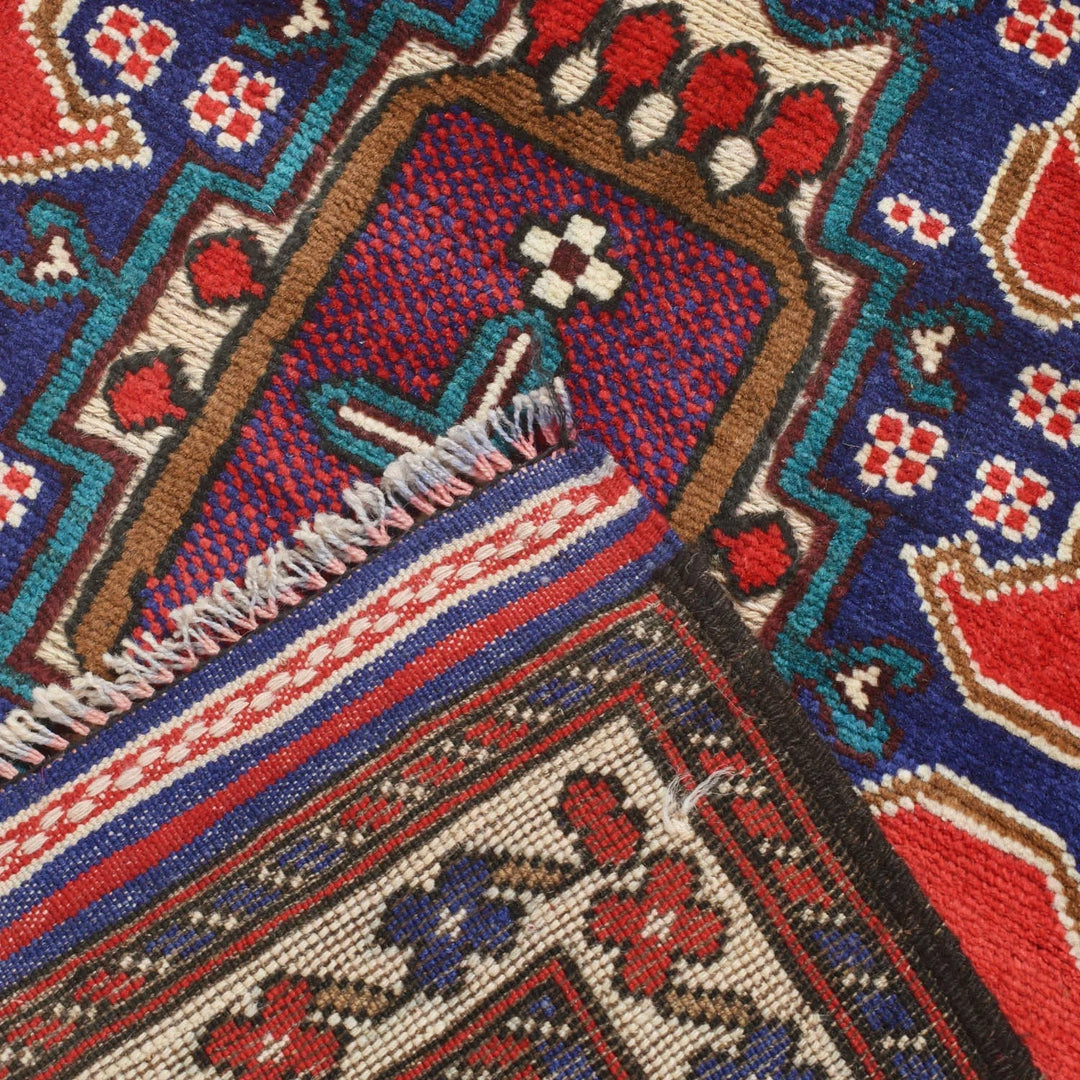 Afghan Baluchi Rug 3' 0" x 4' 6" Hand-Knotted | No. AL78255