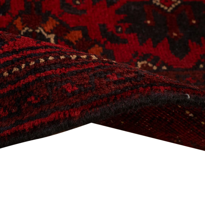 Red Afghan Khal Mohammadi Rug 3' 3" x 4' 11" Hand-Knotted | No. AL78277