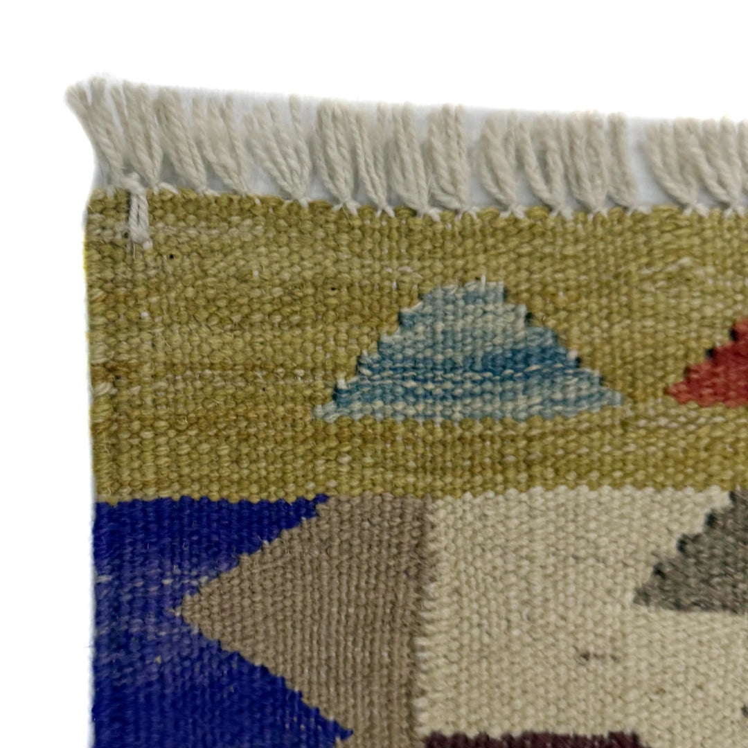 Afghan Vegetable Kilim Rug 2'7" x 4'2" Flat-Weave | No. AL783560