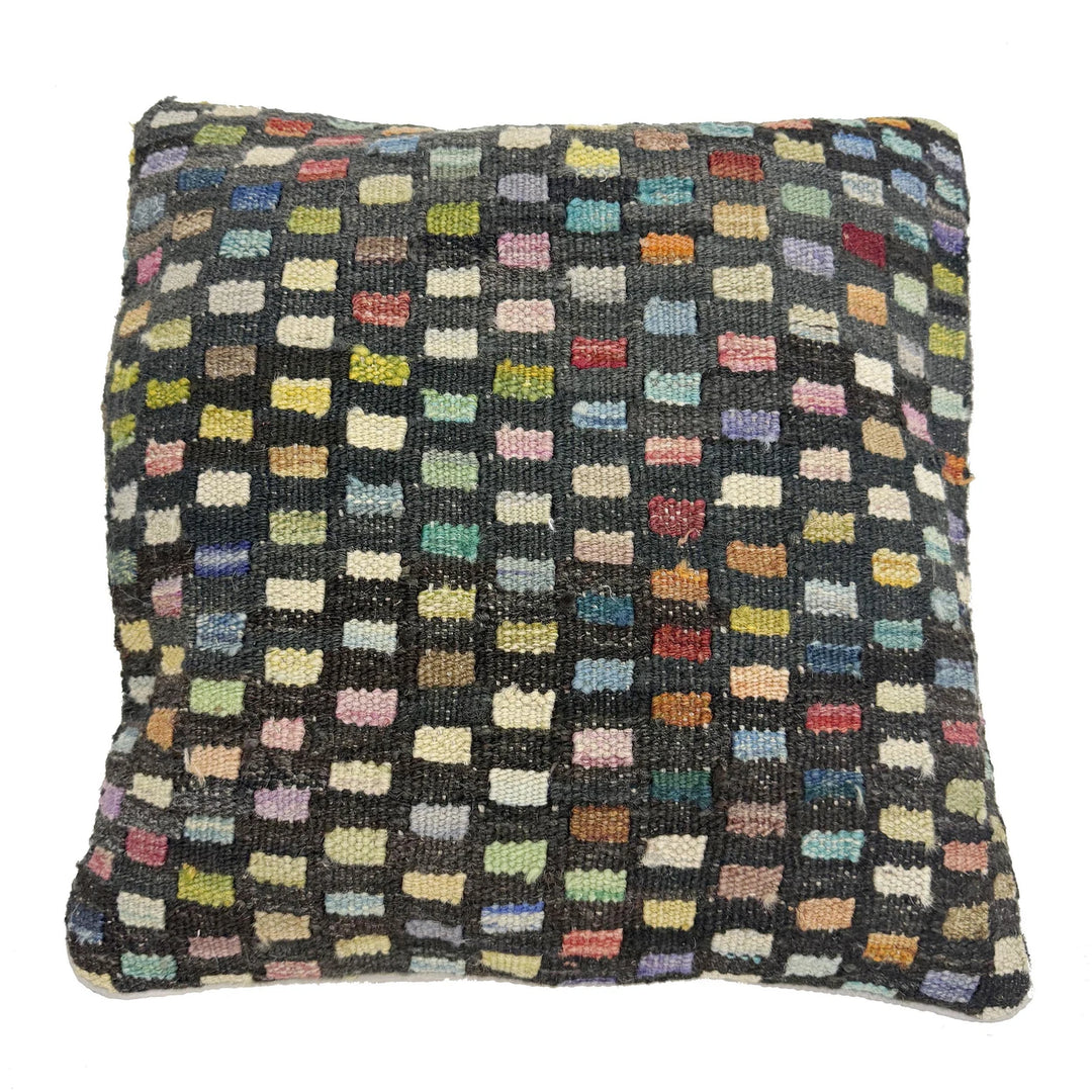 Afghan Kilim Cushion Cover 1' 5" x 1' 4" Flat-Weave | No. AL784538