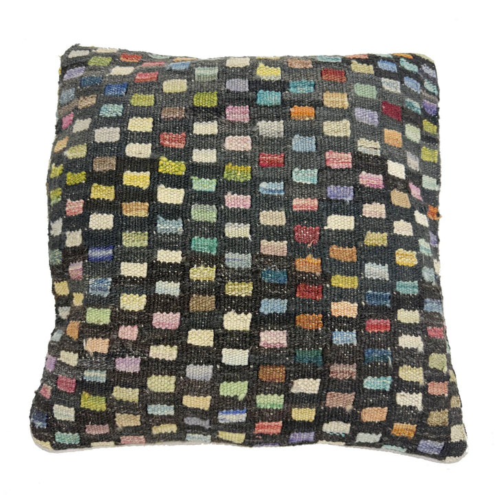 Afghan Kilim Cushion Cover 1' 5" x 1' 4" Flat-Weave | No. AL784538