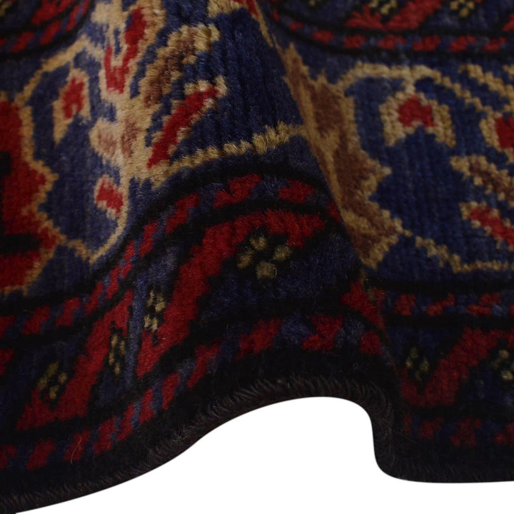 Afghan Baluchi Rug 3' 2" x 4' 7" Hand-Knotted | No. AL78468