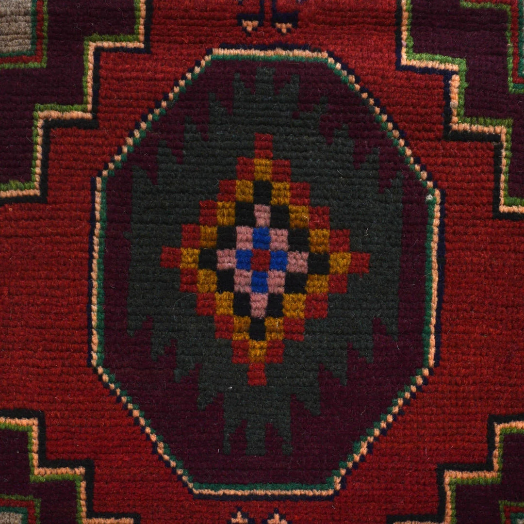 Beige Afghan Baluchi Rug 3' 10" x 5' 11" Hand-Knotted | No. AL78483