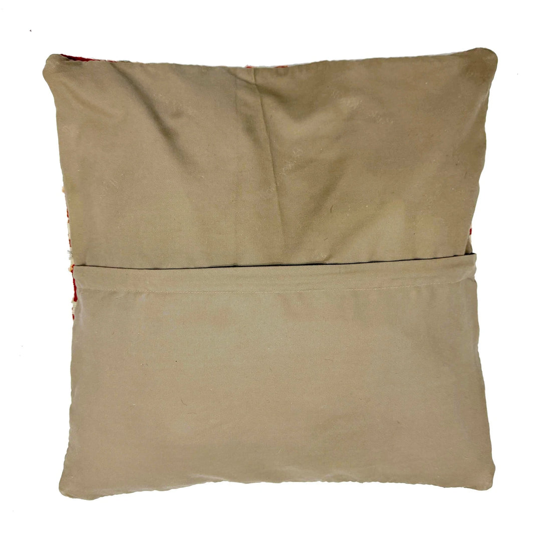 Afghan Geometric Cushion 1' 6" x 1' 5" Hand-Knotted | No. AL787145