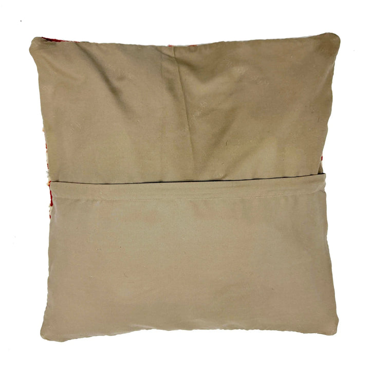 Afghan Geometric Cushion 1' 6" x 1' 5" Hand-Knotted | No. AL787145
