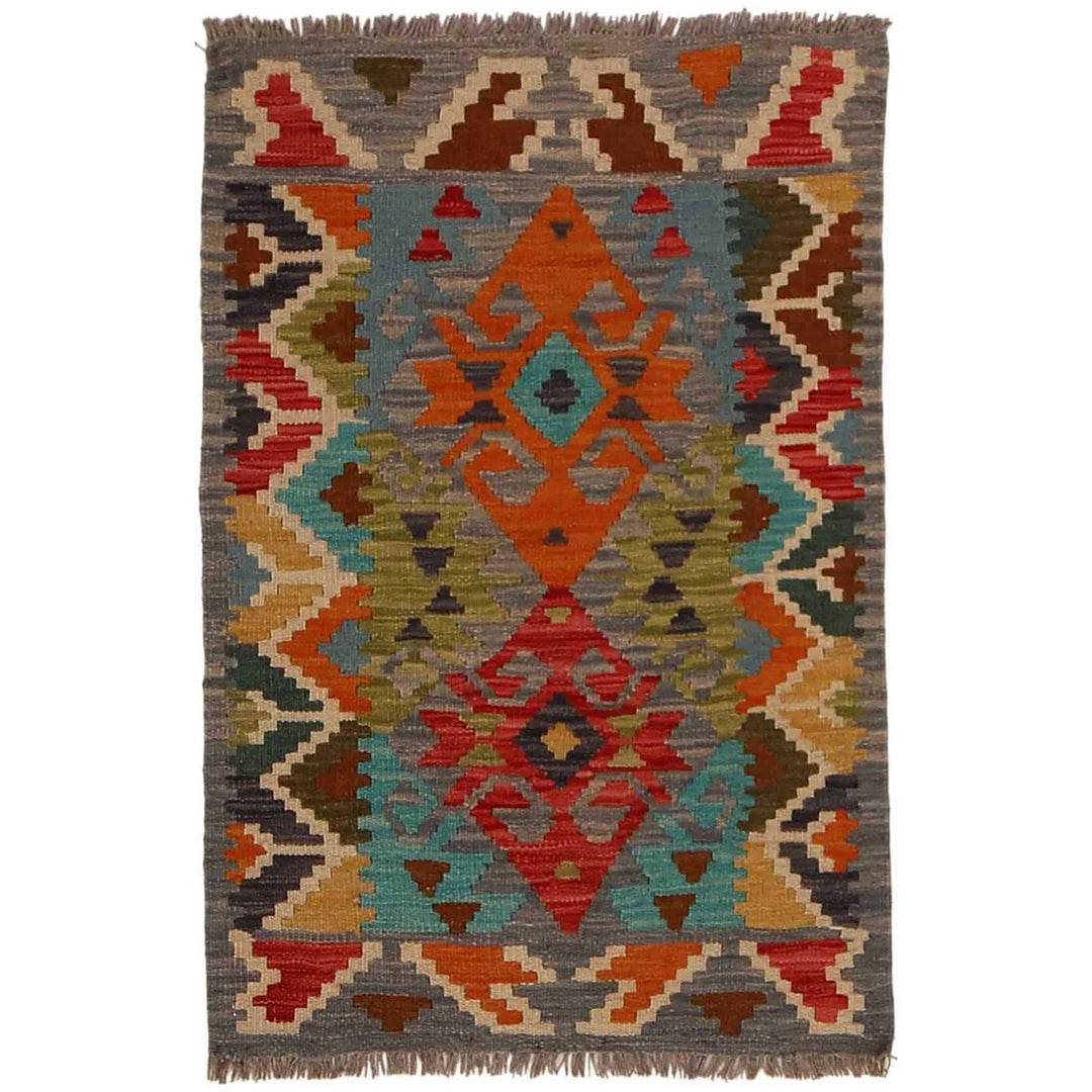 Afghan Kilim Rug 2' 2" x 2' 10" Flat-Weave | No. AL78719