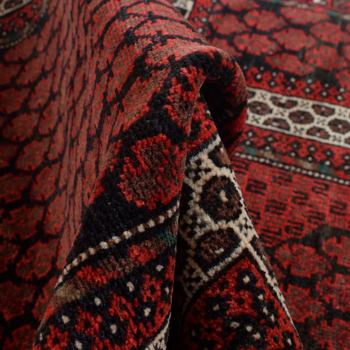 Red Afghan Prayer Rug 2' 10" x 4' 4" Hand-Knotted | No. AL78752
