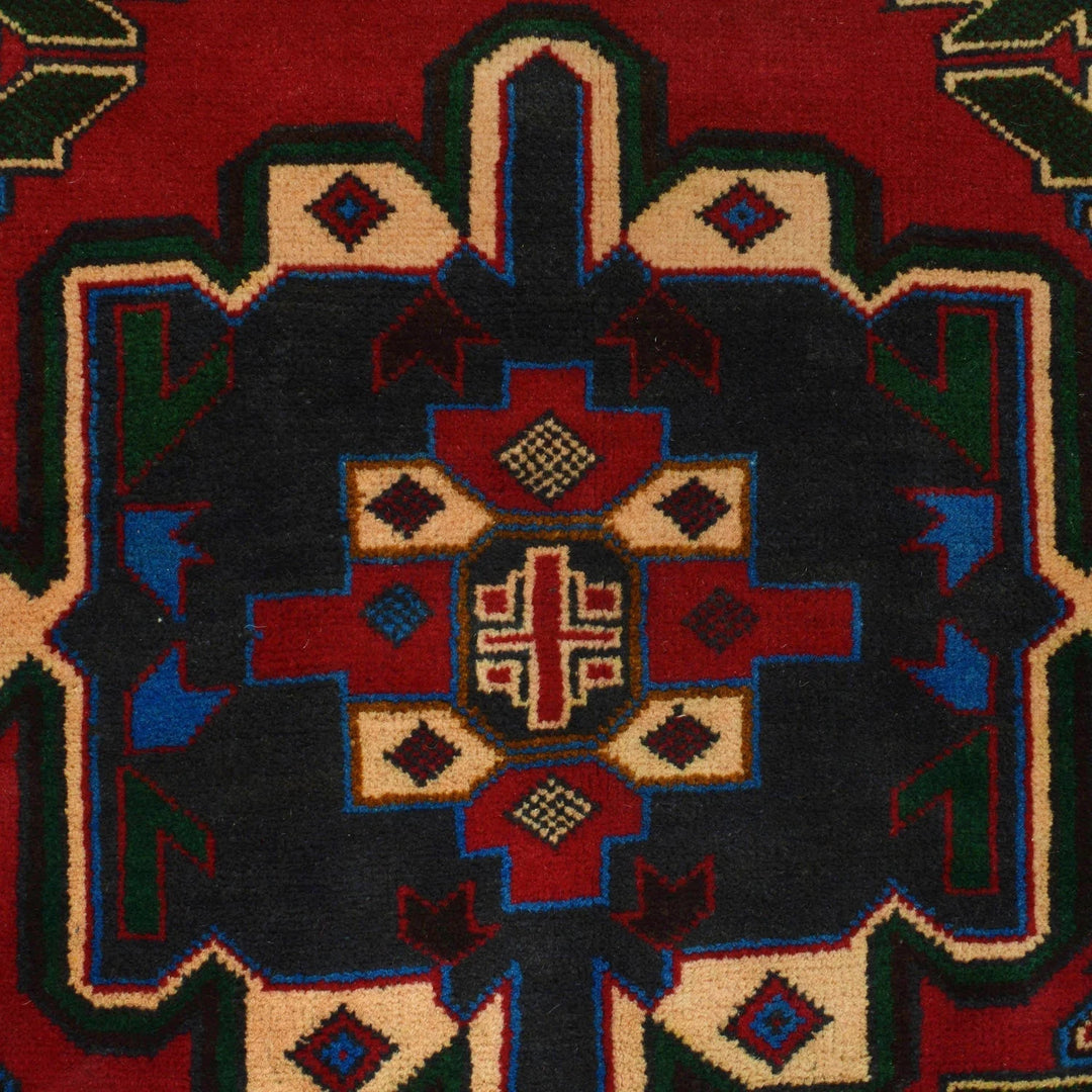 Afghan Baluchi Rug 4' 2" x 7' 2" Hand-Knotted | No. AL78885