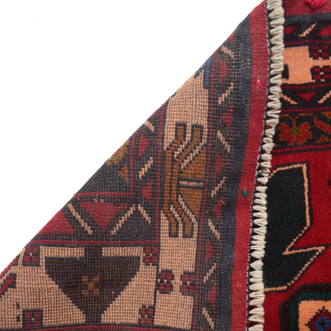 Afghan Baluchi Rug 4' 2" x 7' 2" Hand-Knotted | No. AL78885