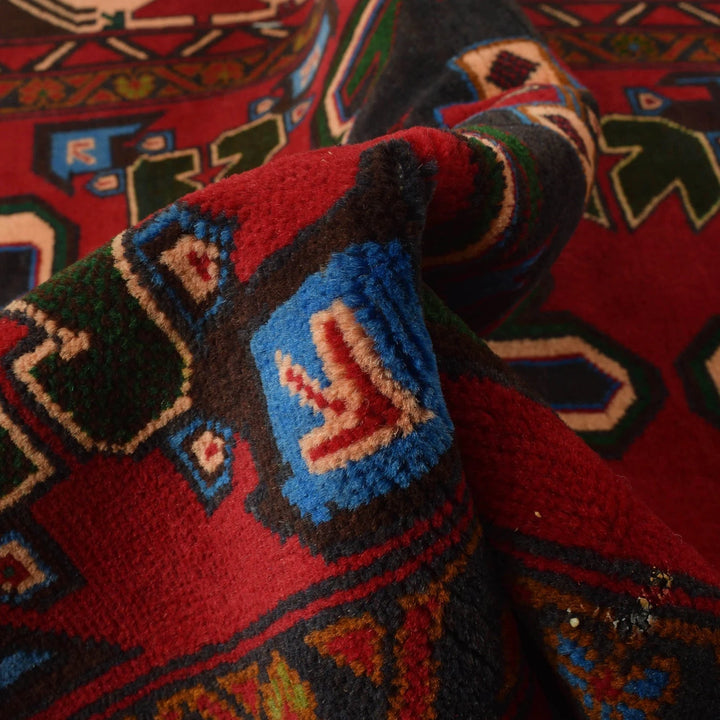 Afghan Baluchi Rug 4' 2" x 7' 2" Hand-Knotted | No. AL78885