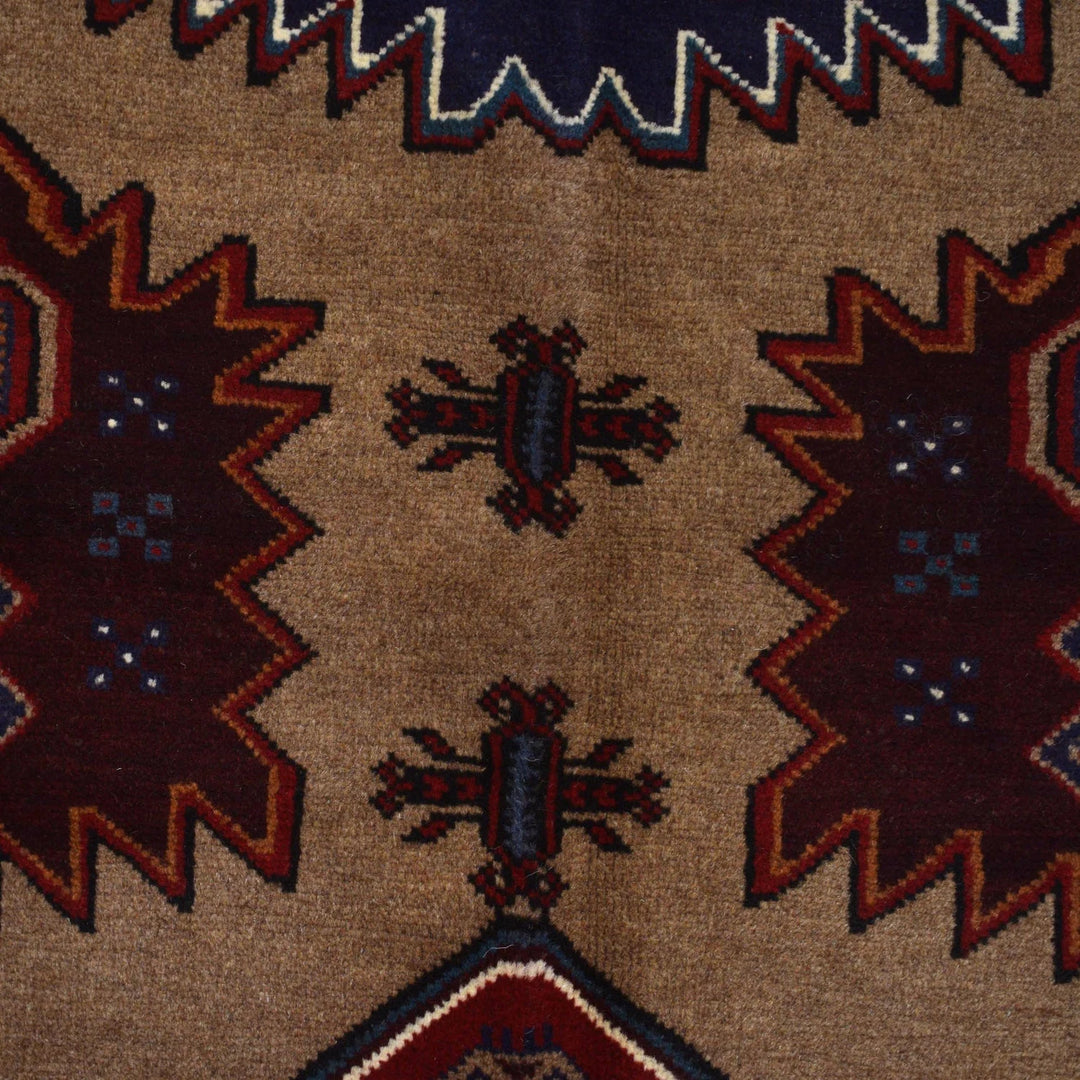 Afghan Baluchi Rug 6' 7" x 9' 1" Hand-Knotted | No. AL78914