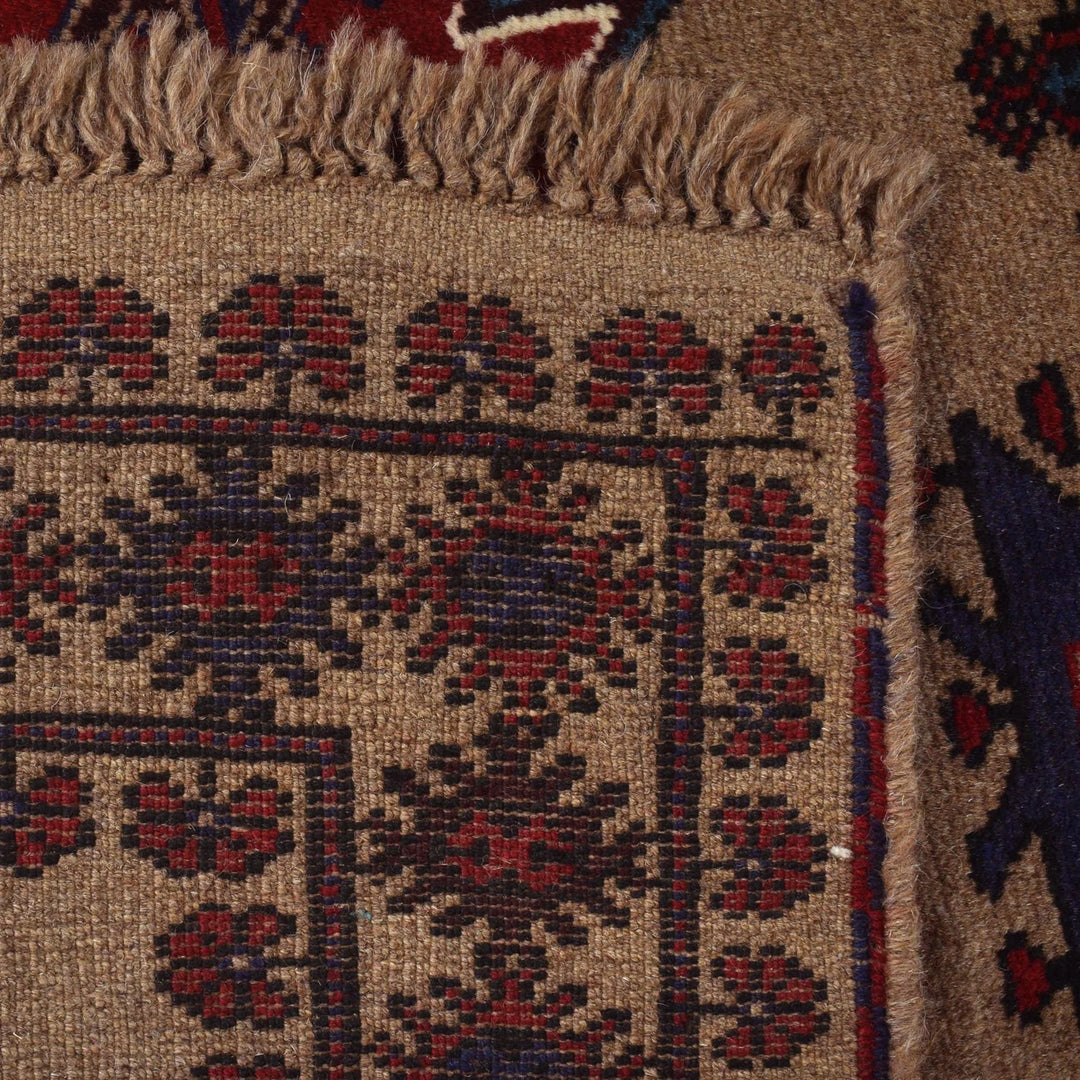 Afghan Baluchi Rug 6' 7" x 9' 1" Hand-Knotted | No. AL78914