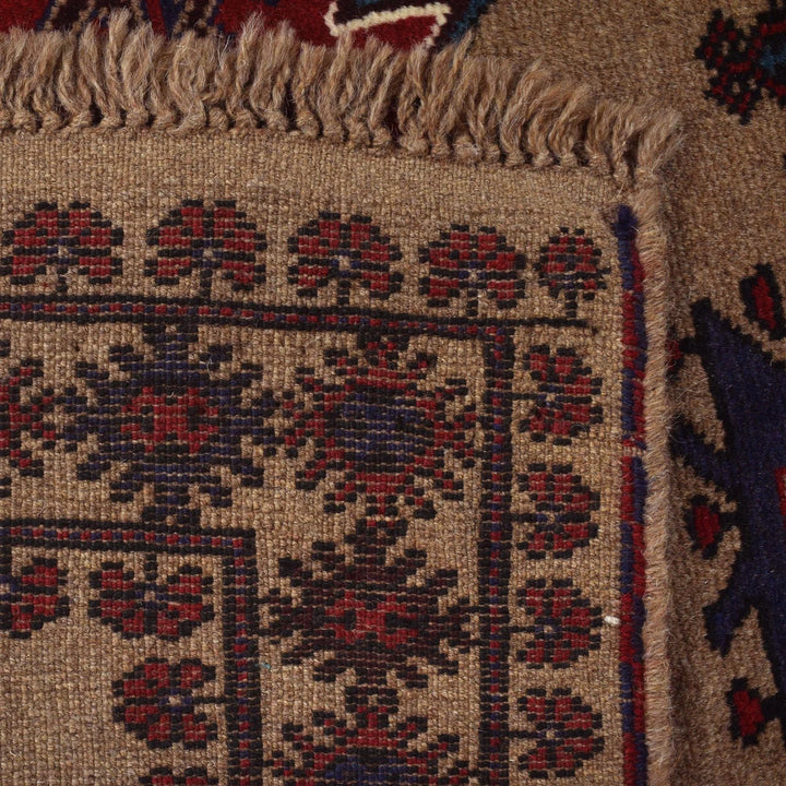 Afghan Baluchi Rug 6' 7" x 9' 1" Hand-Knotted | No. AL78914