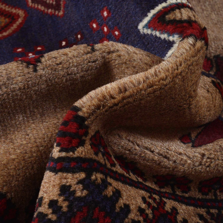 Afghan Baluchi Rug 6' 7" x 9' 1" Hand-Knotted | No. AL78914