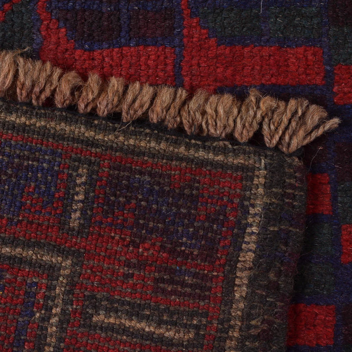 Red Afghan Prayer Rug 3' 0" x 4' 8" Hand-Knotted | No. AL78927