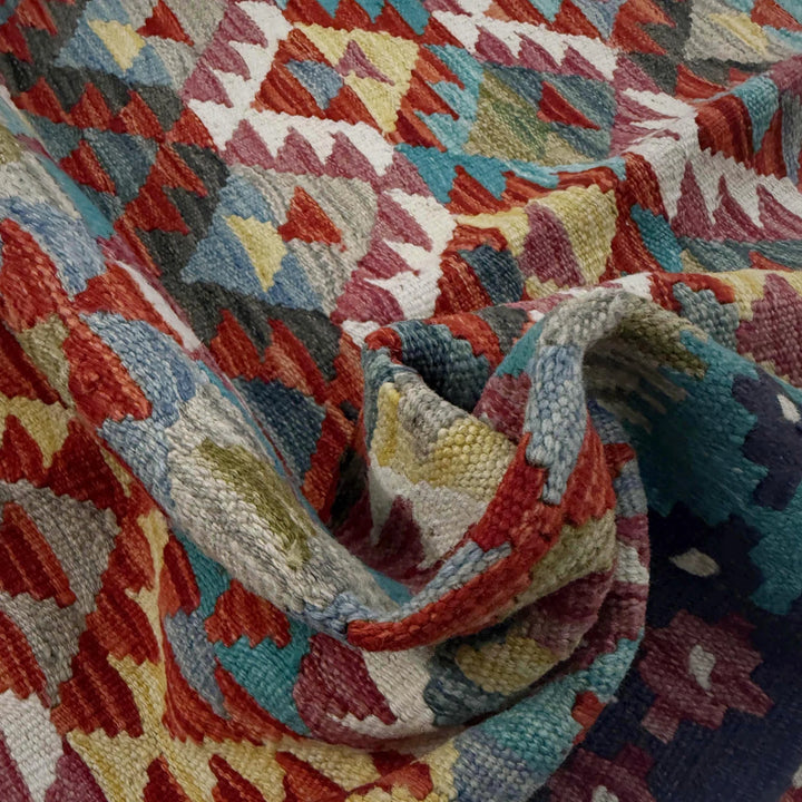 Afghan Vegetable Kilim Rug 6' 0" x 8' 0" Flat-Weave | No. AL790100