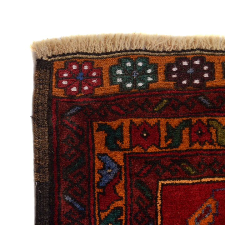 Afghan Baluchi Rug 2' 9" x 4' 0" Hand-Knotted | No. AL79076
