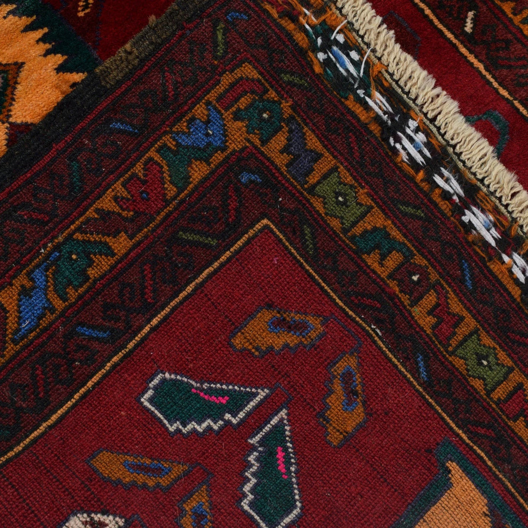Afghan Baluchi Rug 2' 9" x 4' 0" Hand-Knotted | No. AL79076