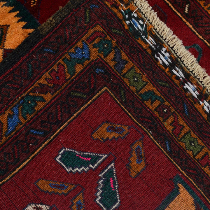 Afghan Baluchi Rug 2' 9" x 4' 0" Hand-Knotted | No. AL79076