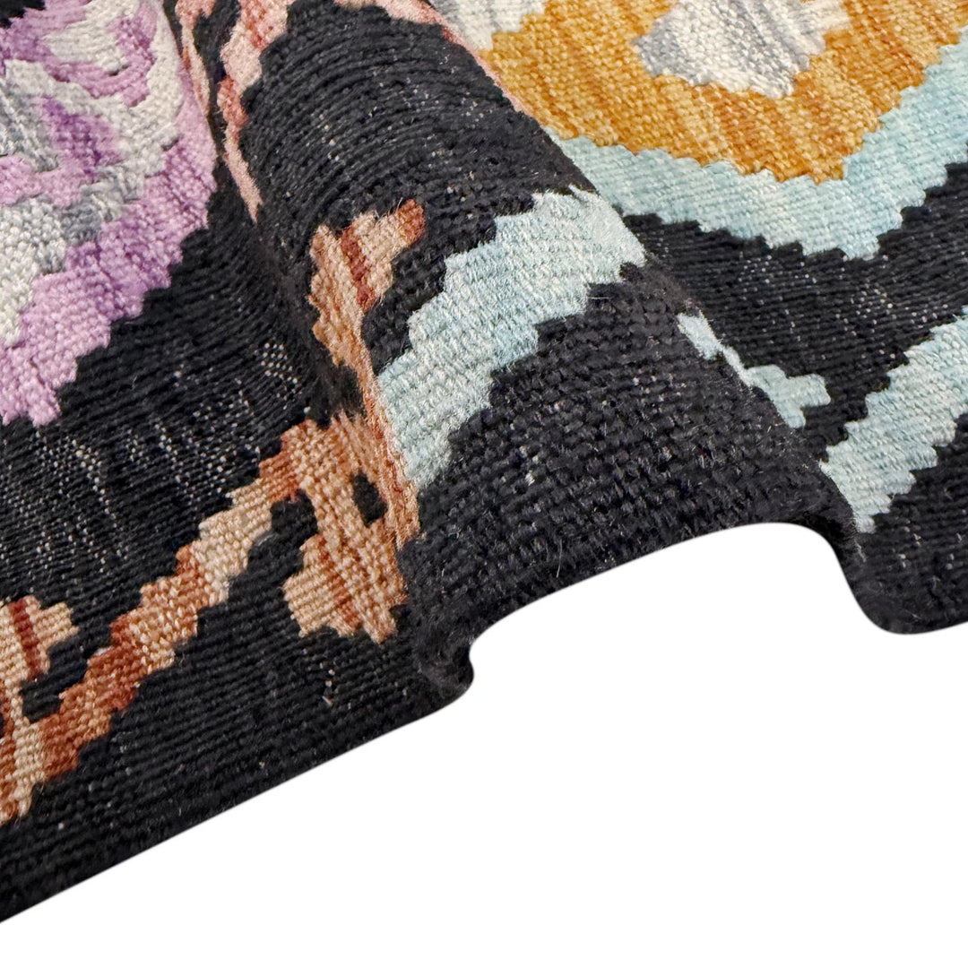 Afghan Vegetable Kilim Rug 4' 1" x 6' 2" Flat-Weave | No. AL791798