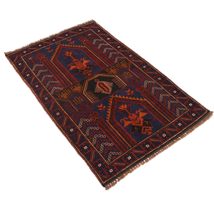 Afghan Prayer Rug 3' 0" x 4' 9" Hand-Knotted | No. AL79183
