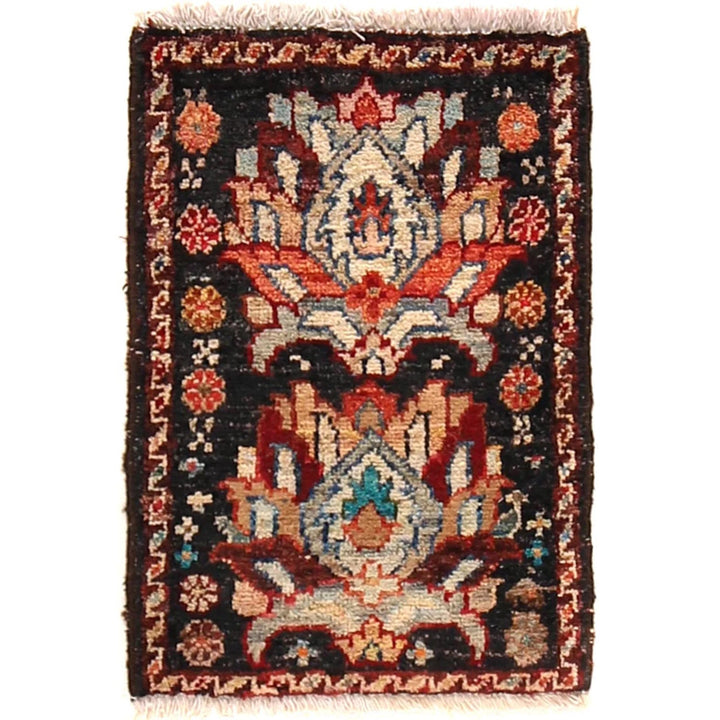 Afghan Geometric Rug 1' 4" x 1' 11" Hand-Knotted | No. AL79226