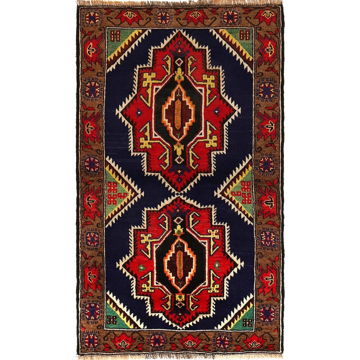 Afghan Baluchi Rug 2' 10" x 4' 9" Hand-Knotted | No. AL79238