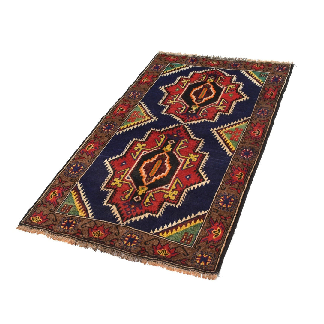 Afghan Baluchi Rug 2' 10" x 4' 9" Hand-Knotted | No. AL79238