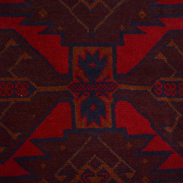 Red Afghan Baluchi Rug 7' 2" x 10' " Hand-Knotted | No. AL79320