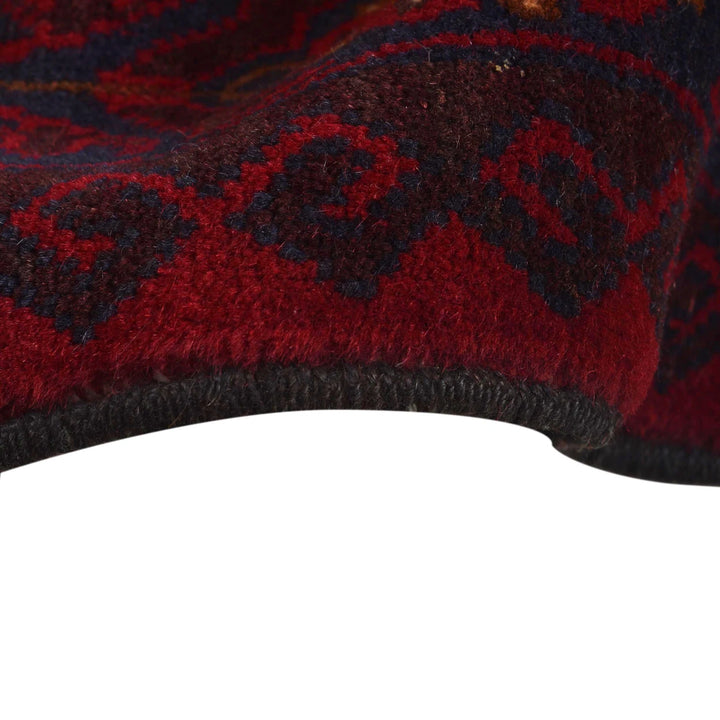 Red Afghan Baluchi Rug 7' 2" x 10' " Hand-Knotted | No. AL79320