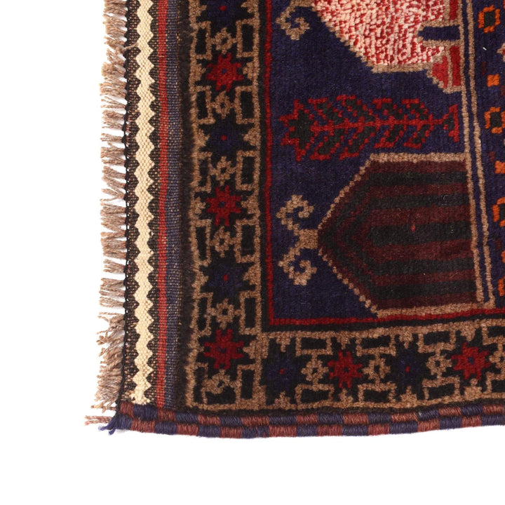 Afghan Prayer Rug 2' 11" x 4' 10" Hand-Knotted | No. AL79417