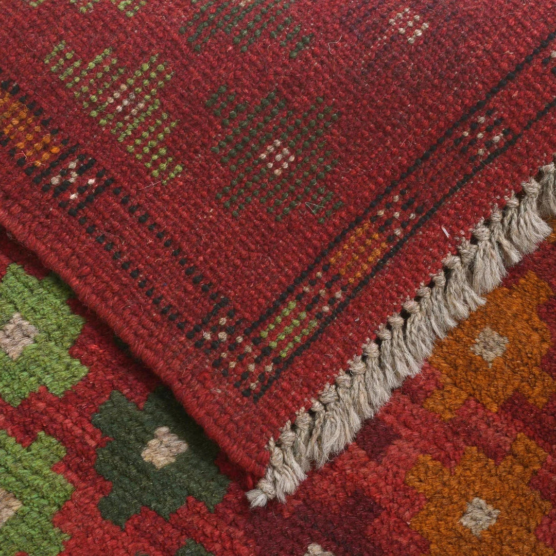 Afghan Baluchi Rug 2' 2" x 6' 6" Hand-Knotted | No. AL79481