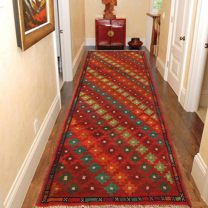 Afghan Baluchi Rug 2' 2" x 6' 6" Hand-Knotted | No. AL79481