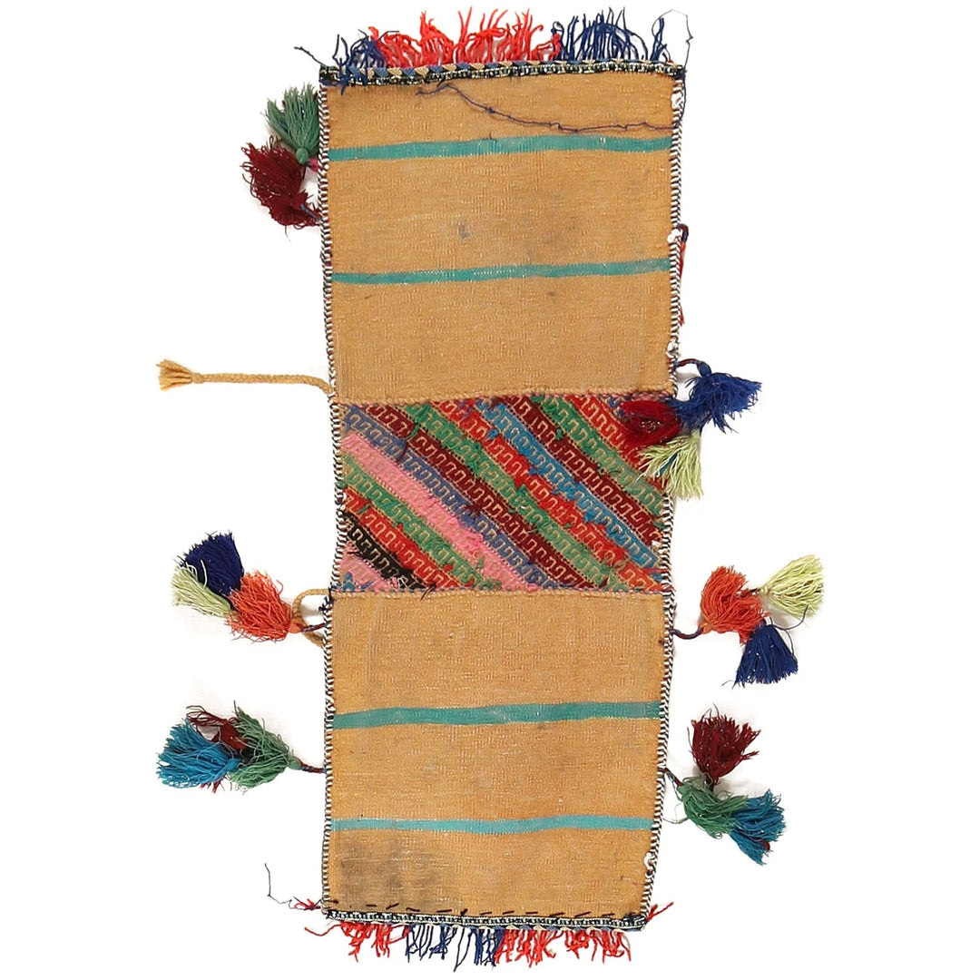 Afghan Baluch Saddle Bag Rug 1' 1" x 2' 9" Hand-Knotted | No. AL79530