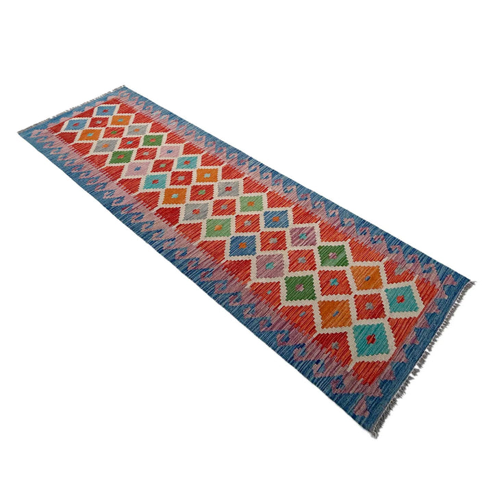 Afghan Vegetable Kilim Rug 2' 6" x 9' 9" Flat-Weave | No. AL795561