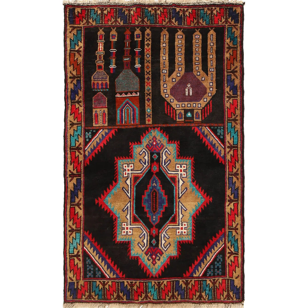 Small Prayer Carpet 3' 0" x 4' 9" - No. AL79599