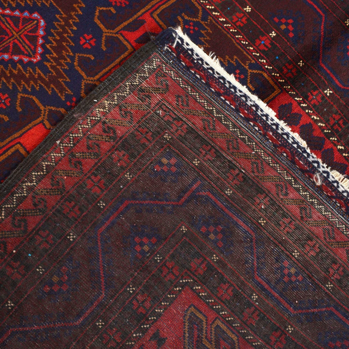 Afghan Baluchi Rug 4' 1" x 7' 6" Hand-Knotted | No. AL79656