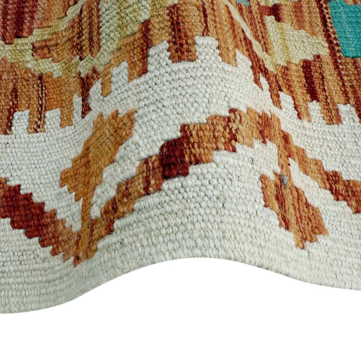 Afghan Vegetable Kilim Rug 2' 9" x 9' 9" Flat-Weave | No. AL79669
