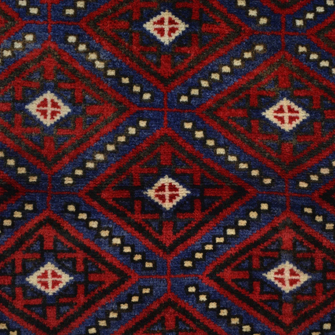 Afghan Baluchi Rug 3' 0" x 4' 8" Hand-Knotted | No. AL79718